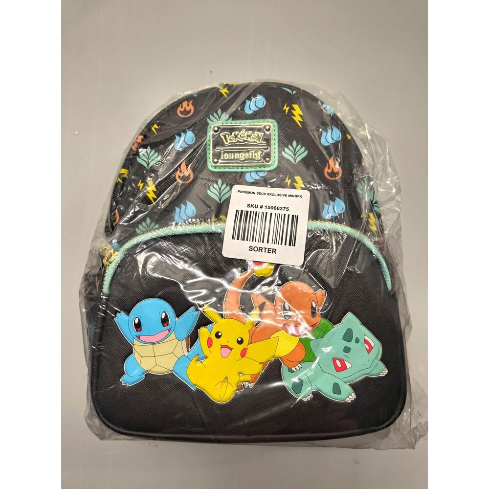 Loungefly Pokemon Starters Mini Backpack Summer Convention SDCC Exclusive 2021